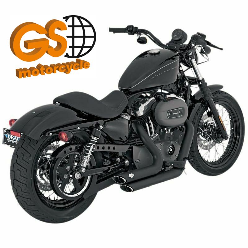 Escapamento Vance Hines Shortshots Staggered Preto Sportster 2014 2019